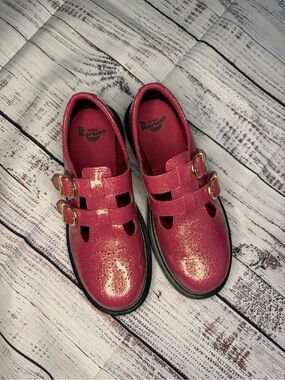 Dr. Martens Pink Glitter Mary Janes | 6